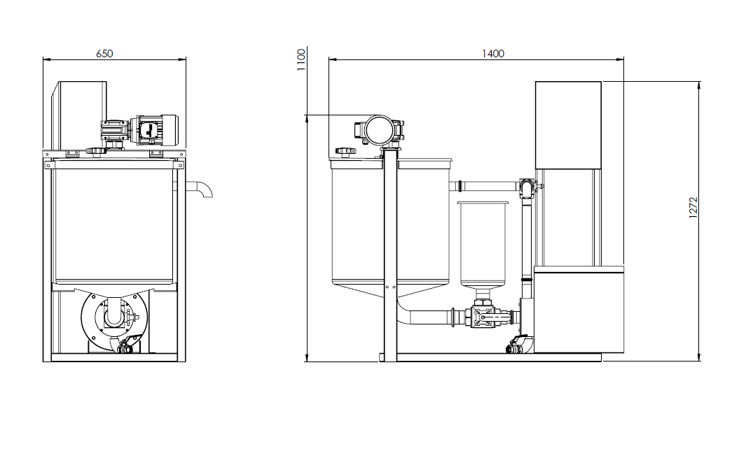 Homogenizer mixer PM 100 HILL - NORMIT schema